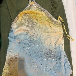 Des phemmes Yellow and Blue Beaded top